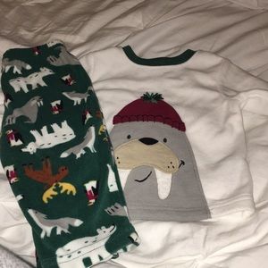 Carters 12 months fleece pajamas 3/$10